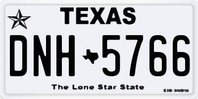 TX license plate DNH5766