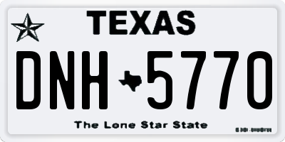 TX license plate DNH5770