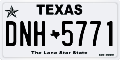 TX license plate DNH5771