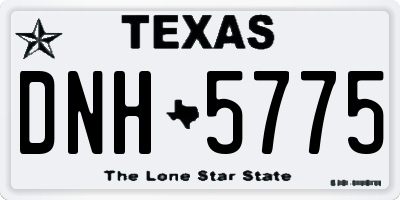 TX license plate DNH5775