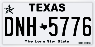 TX license plate DNH5776
