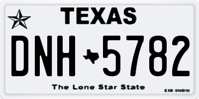 TX license plate DNH5782