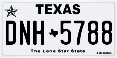 TX license plate DNH5788