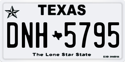 TX license plate DNH5795