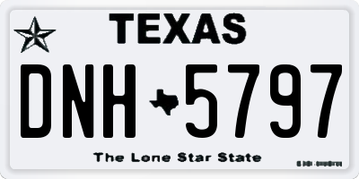 TX license plate DNH5797