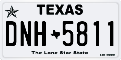 TX license plate DNH5811