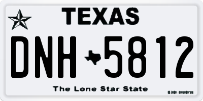 TX license plate DNH5812