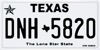 TX license plate DNH5820