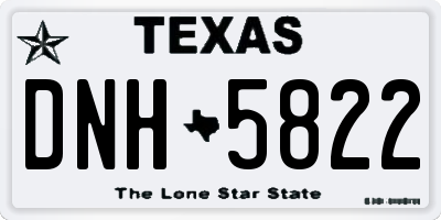 TX license plate DNH5822