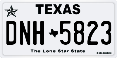 TX license plate DNH5823