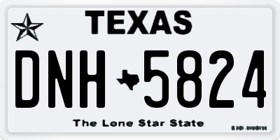 TX license plate DNH5824