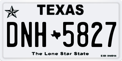 TX license plate DNH5827