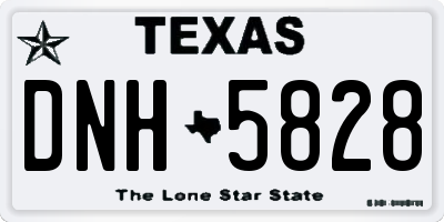 TX license plate DNH5828