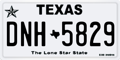 TX license plate DNH5829