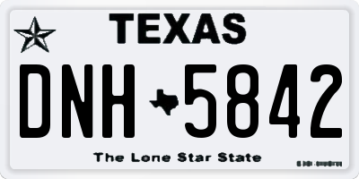 TX license plate DNH5842