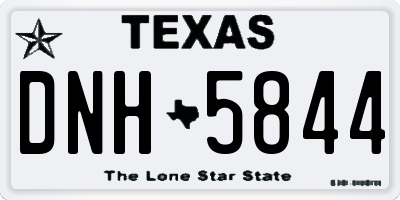 TX license plate DNH5844