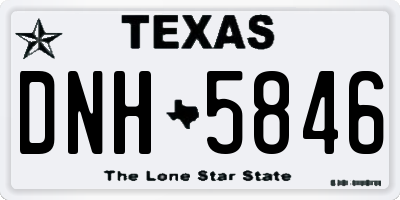 TX license plate DNH5846