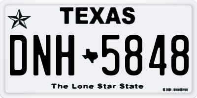 TX license plate DNH5848