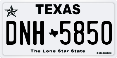 TX license plate DNH5850