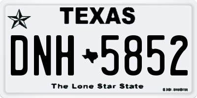 TX license plate DNH5852