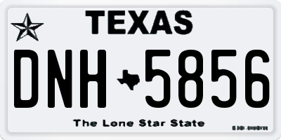 TX license plate DNH5856