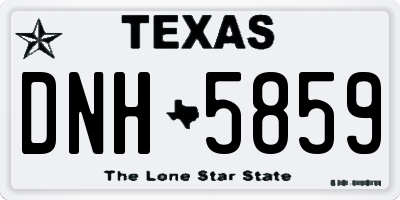 TX license plate DNH5859