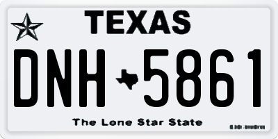 TX license plate DNH5861