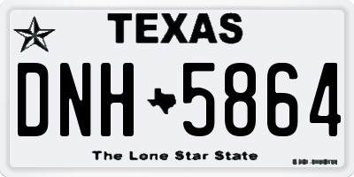 TX license plate DNH5864