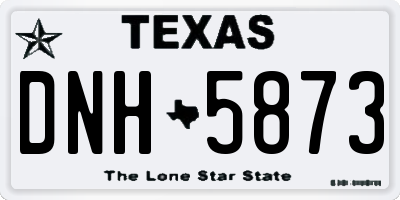 TX license plate DNH5873