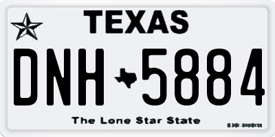 TX license plate DNH5884