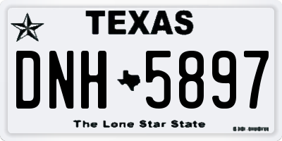 TX license plate DNH5897