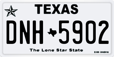TX license plate DNH5902
