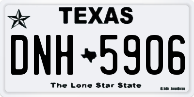 TX license plate DNH5906