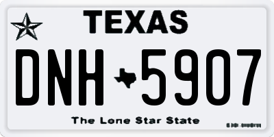 TX license plate DNH5907