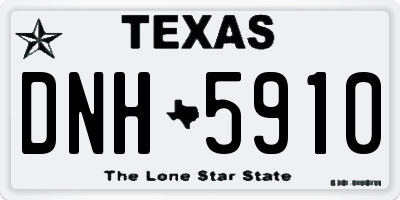 TX license plate DNH5910