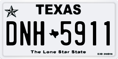 TX license plate DNH5911