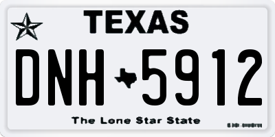 TX license plate DNH5912