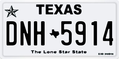 TX license plate DNH5914