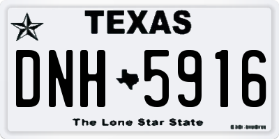 TX license plate DNH5916