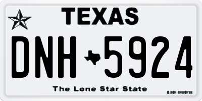TX license plate DNH5924