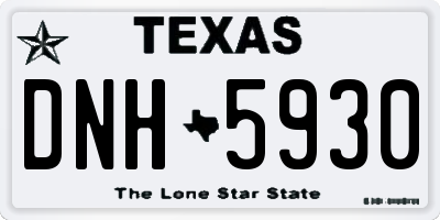 TX license plate DNH5930