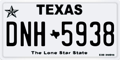 TX license plate DNH5938