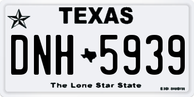 TX license plate DNH5939