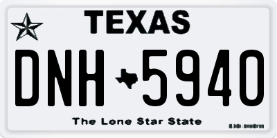 TX license plate DNH5940