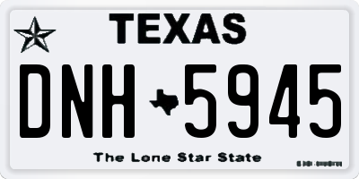 TX license plate DNH5945
