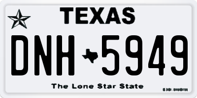 TX license plate DNH5949