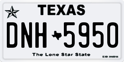 TX license plate DNH5950