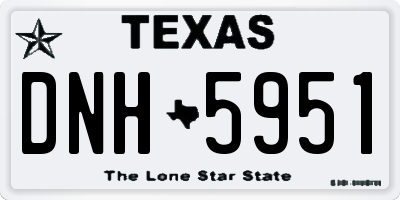 TX license plate DNH5951