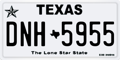 TX license plate DNH5955