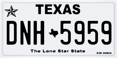 TX license plate DNH5959